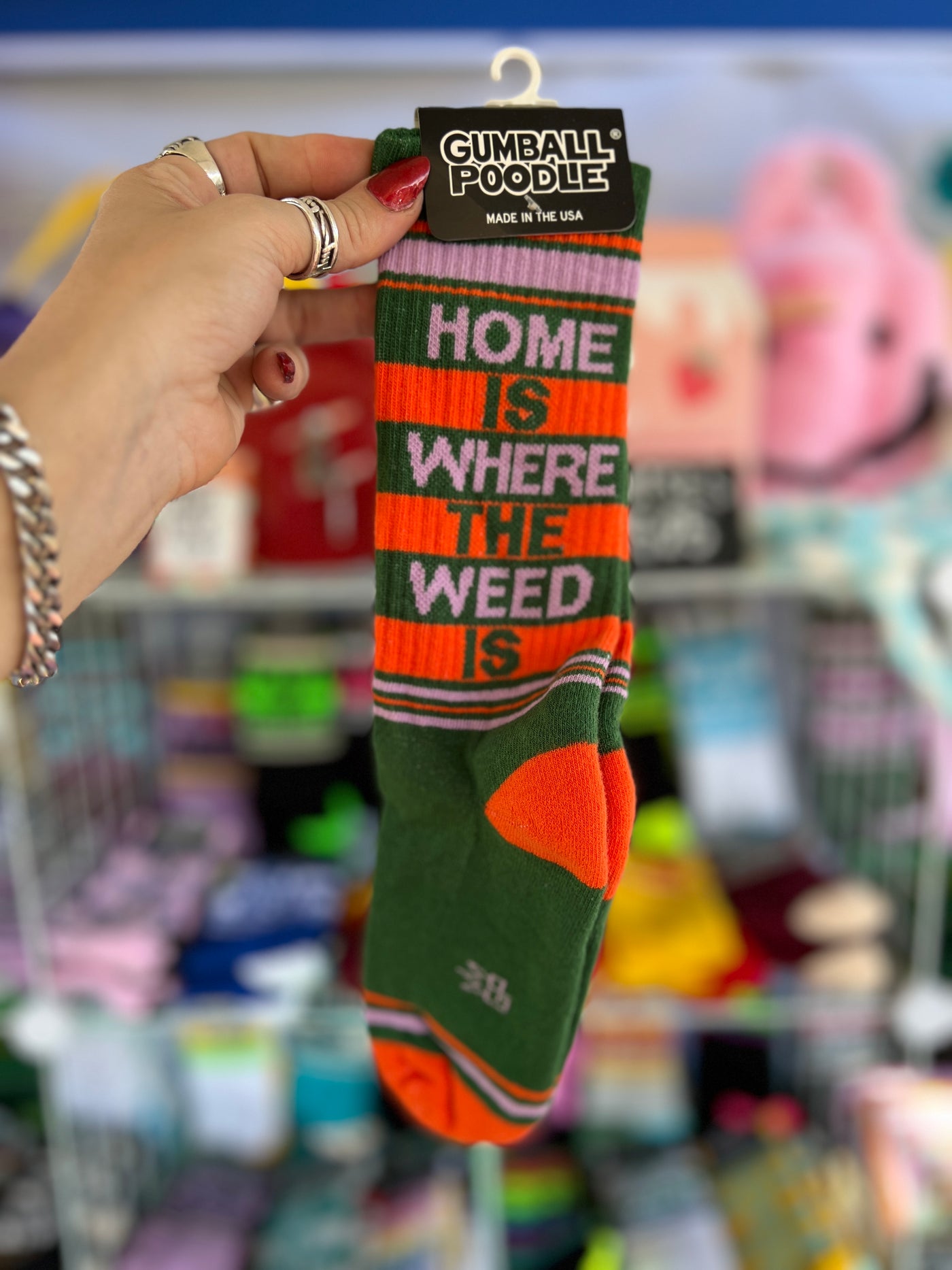 Home is Where the Weed Is gym socks