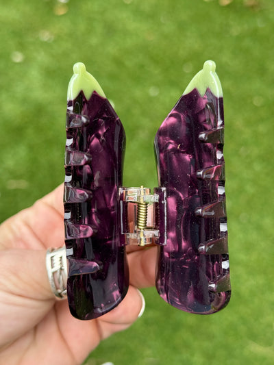 Eggplant Hairclip