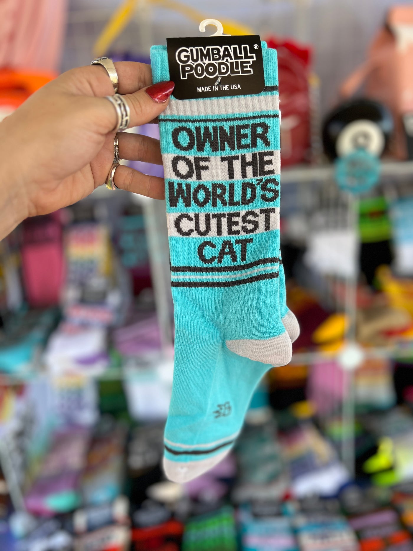 Owner of the World's Cutest Cat gym socks