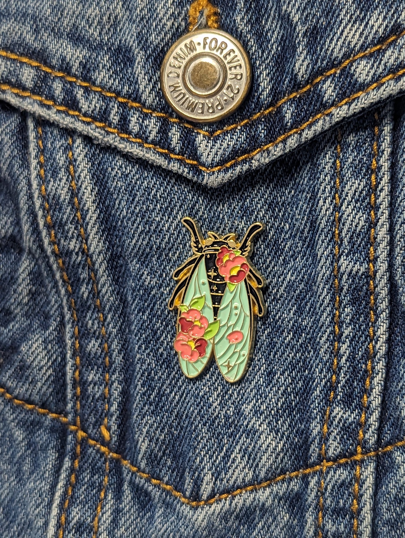 Flower Fly Enamel Pin