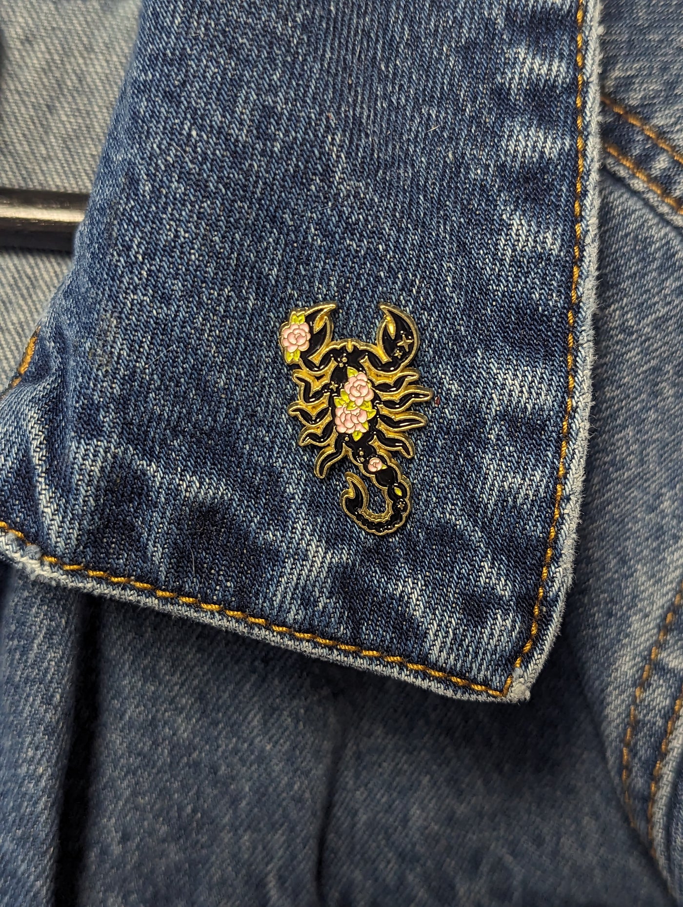 Flower Scorpion Enamel Pin