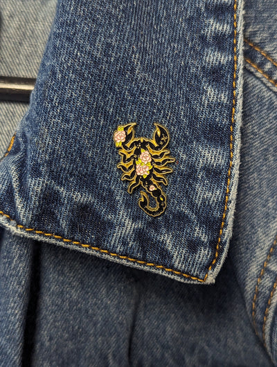 Flower Scorpion Enamel Pin