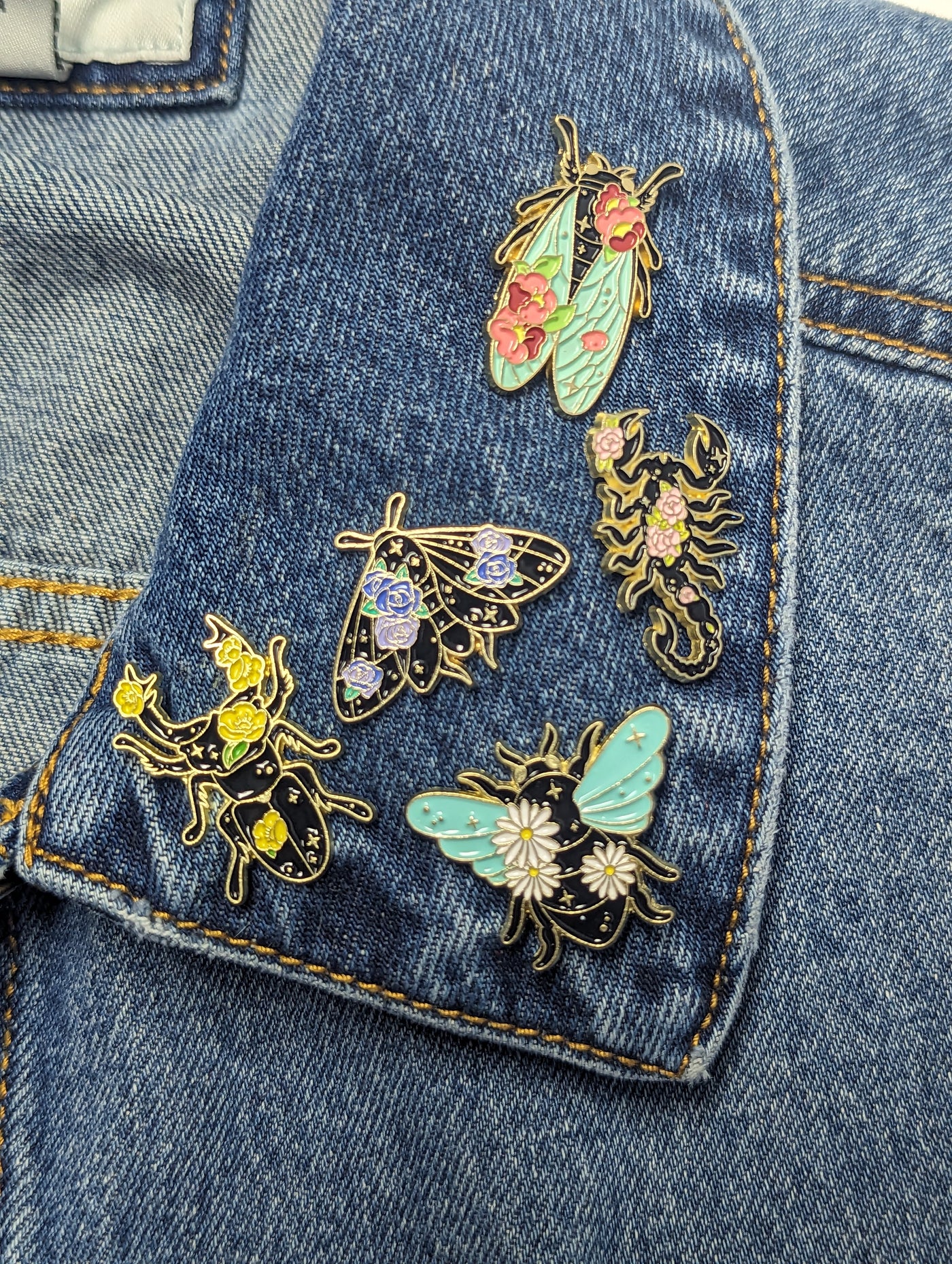 Yellow Flower Beetle Enamel Pin