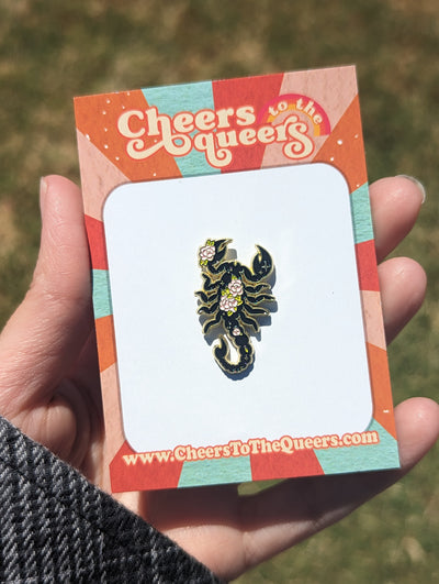 Flower Scorpion Enamel Pin