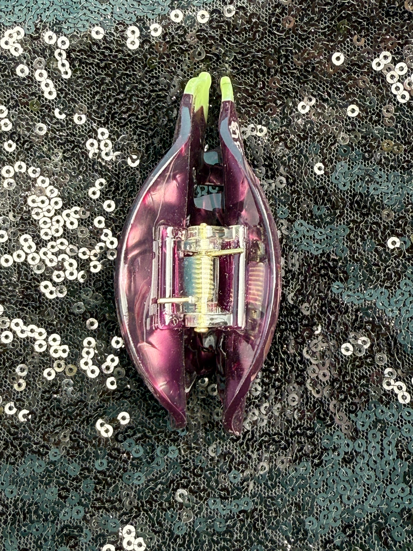 Eggplant Hairclip