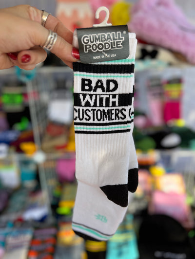 Bad with Customers gym socks