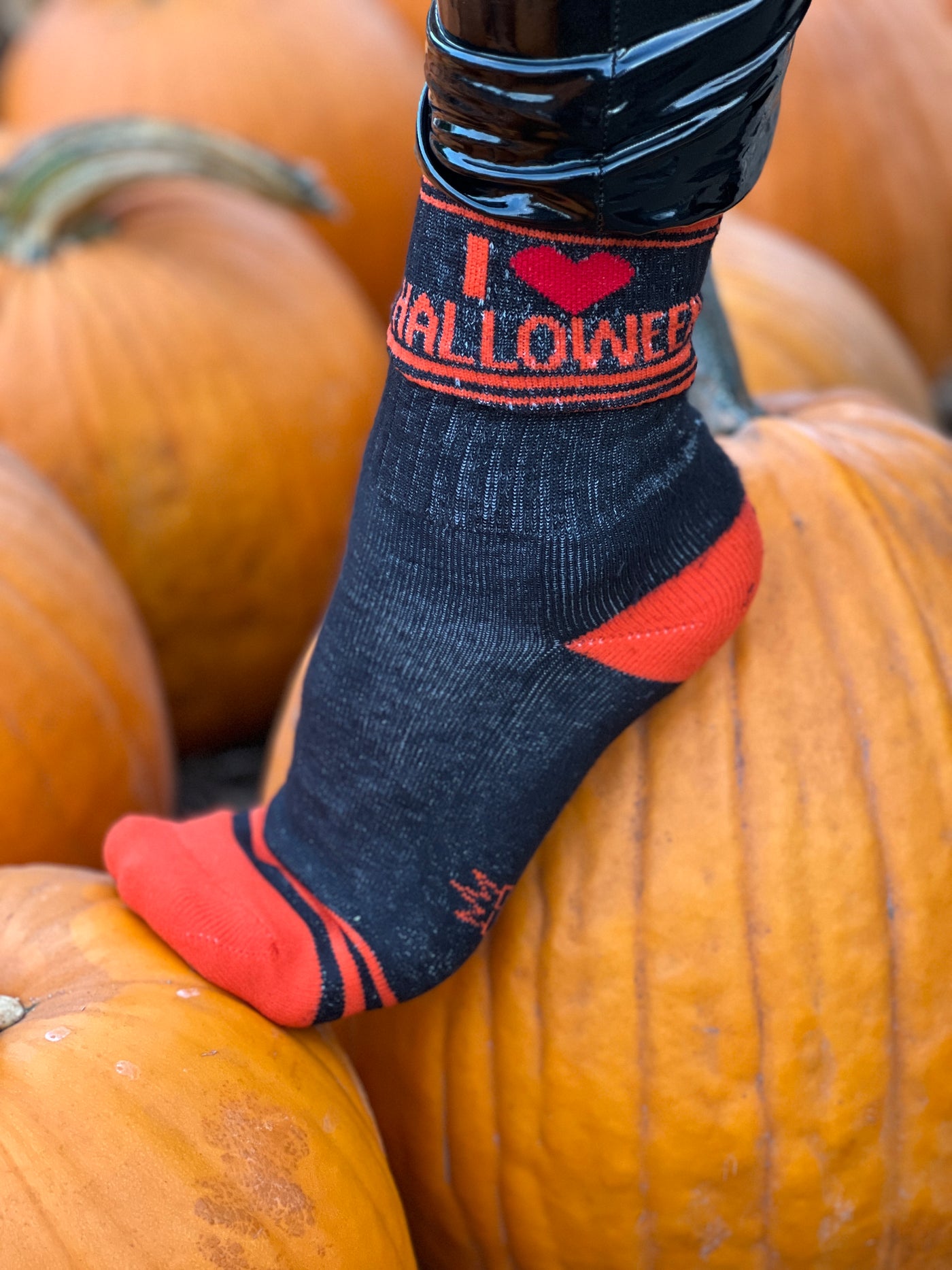 I love Halloween gym socks