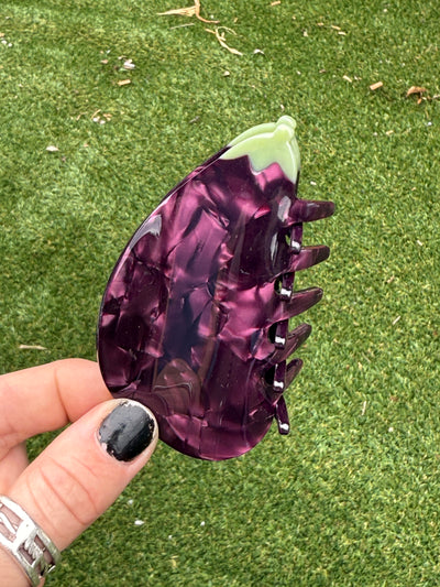 Eggplant Hairclip