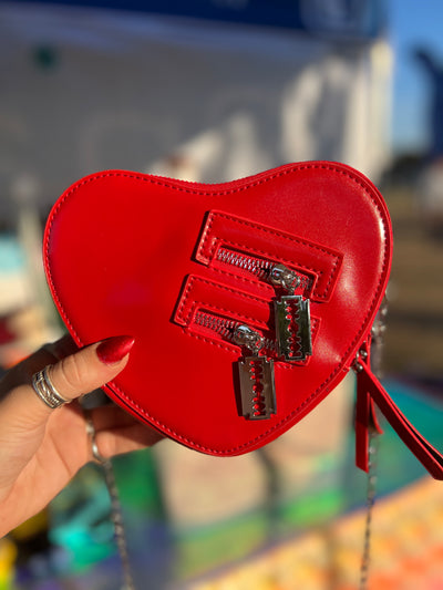 Red Razor Heart Purse
