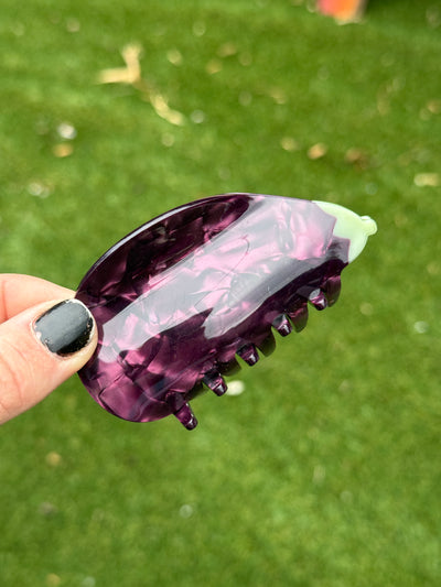 Eggplant Hairclip