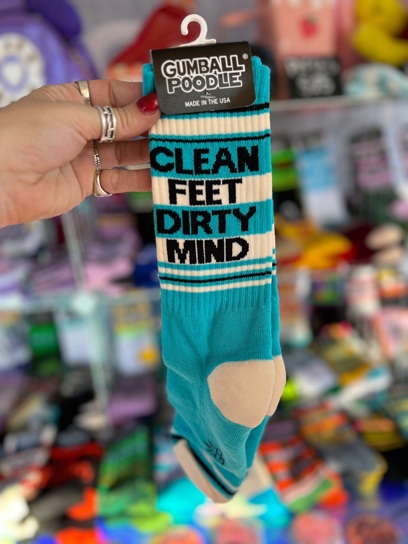 Clean Feet Dirty Mind gym socks