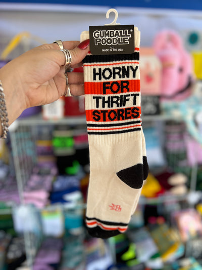 Horny for Thrift Stores gym socks