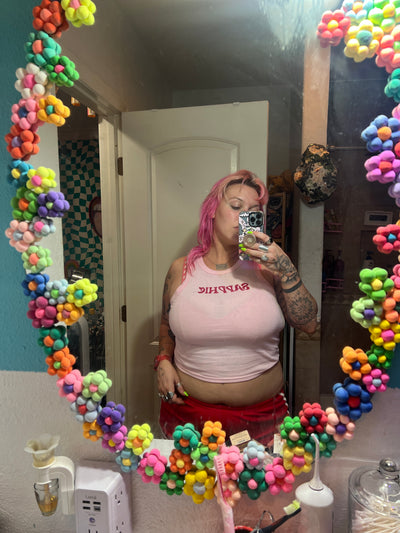 SAPPHIC Shirt pink crop tank top