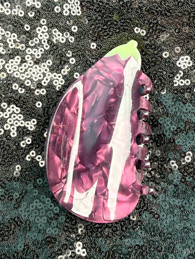 Eggplant Hairclip