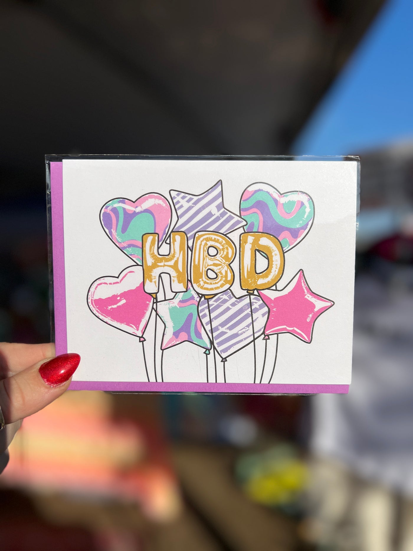 Happy Birthday Mylar Balloon Card