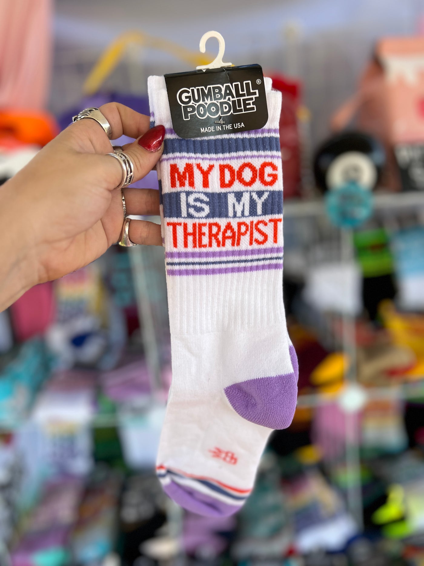 MY DOG IS MY THERAPIST Gym Crew Socks