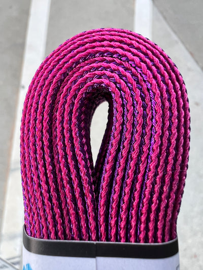 Pink and Purple Stripe Metallic 45 inch POWER SPARK Roller Skate Laces