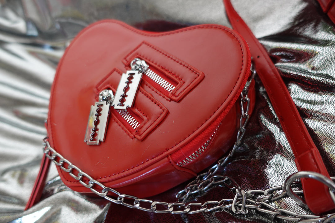 Red Razor Heart Purse