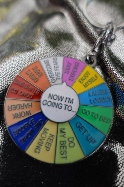 Decision Fatigue Enamel Pin with Spinning Arrow