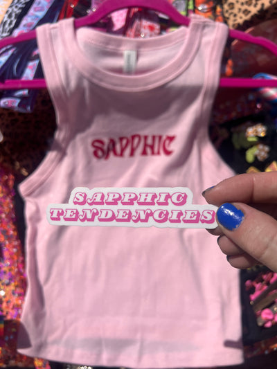 SAPPHIC Shirt pink crop tank top