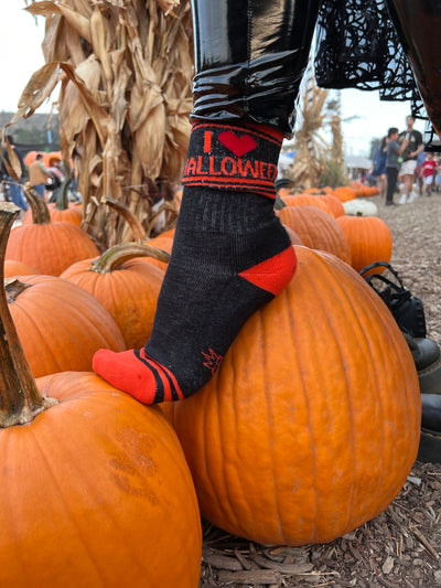 I love Halloween gym socks