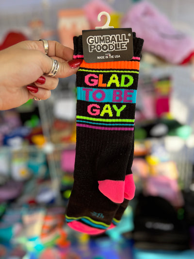 GLAD TO BE GAY Gym Crew Socks