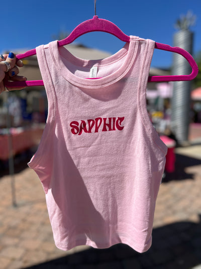 SAPPHIC Shirt pink crop tank top