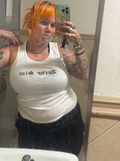 Derby Slut White Tank Top