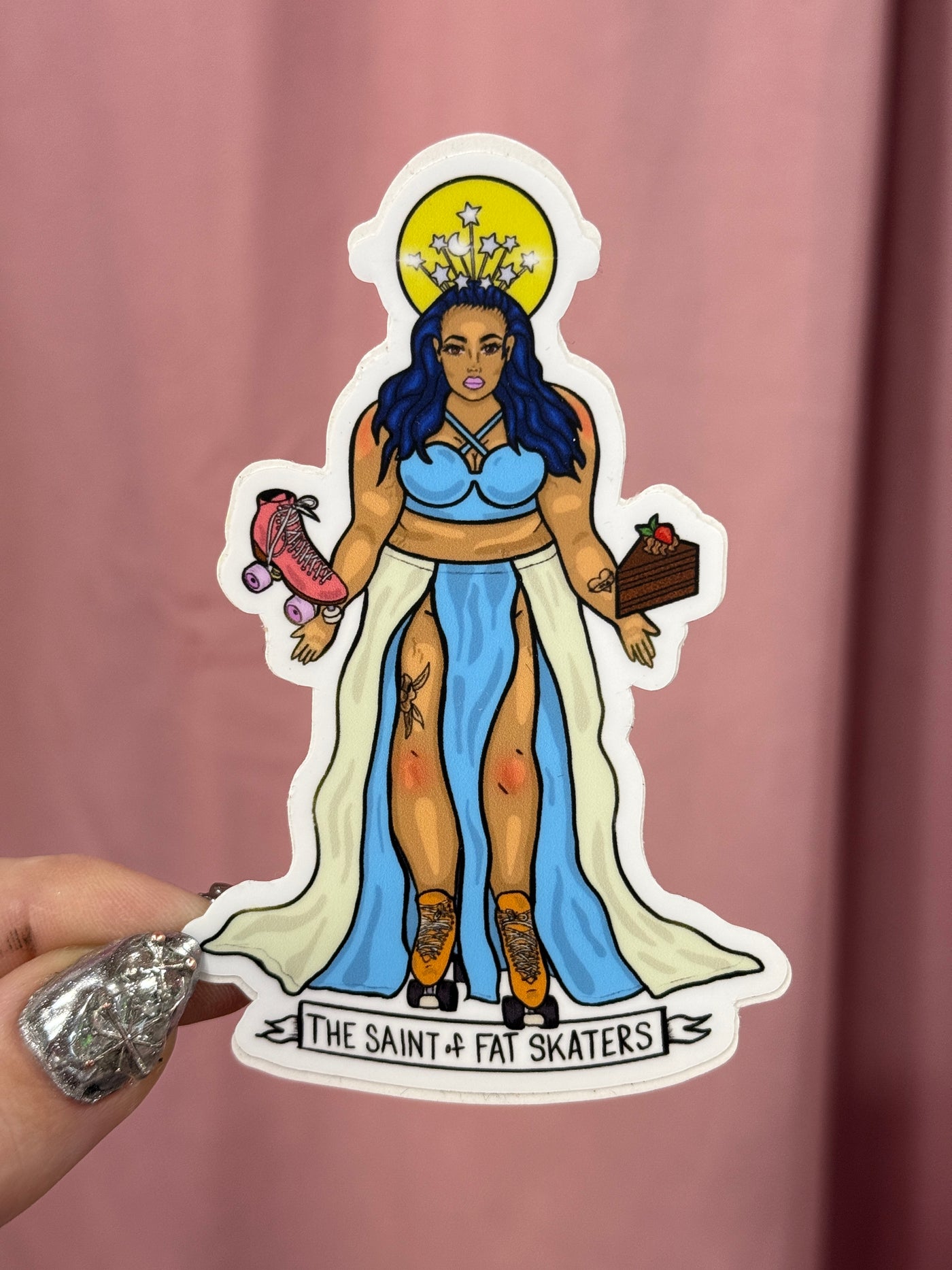 Patron Saint of Fat Skaters Sticker