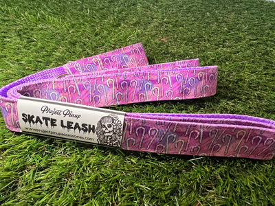 Sweet Candy Canes Roller Skate Leash with D Rings - Adjustable - Yoga Mat Strap - Skateboard Sling - Artist Sonch Curiosities