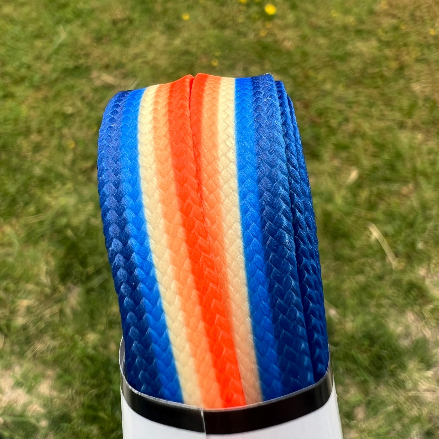 Desert Sunset Blue and Orange Stripe – 108 inch CORE Roller Skate Laces (Narrow 6mm)