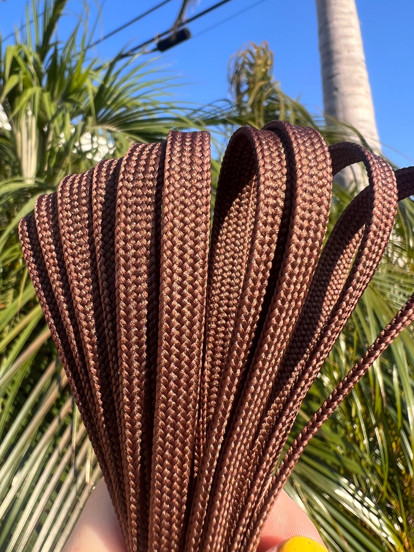 Chocolate Brown 96 inch (244 cm) CORE Shoelace by Derby Laces (NARROW 6MM wide lace)