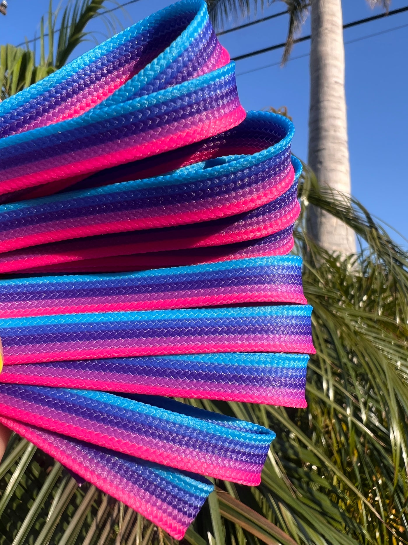 Arctic Sunset Stripe – 96 inch (244 cm) STYLE Waxed Shoe and Skate Lace by Derby Laces