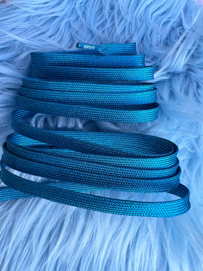 Pool Blue Metallic 96 inch SPARK Roller Skate Laces