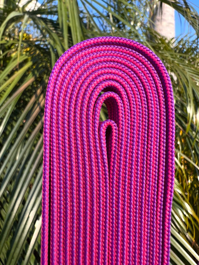 Purple and Hot Pink Stripe – 96 inch (244 cm) Derby Laces Waxed Roller Derby Skate Lace