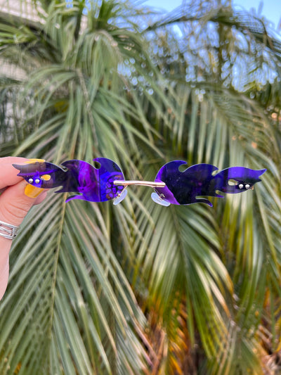 Purple Reflective Flamin' Sunglasses