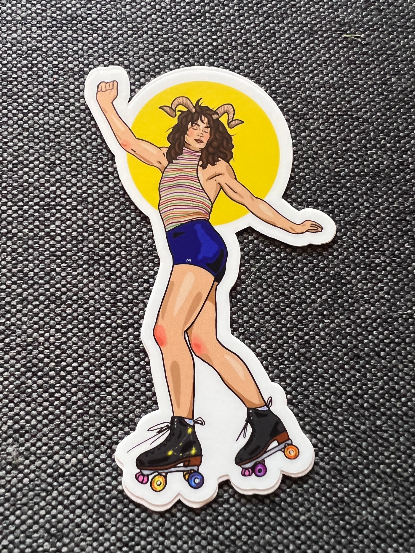 Capricorn Roller Skater Sticker