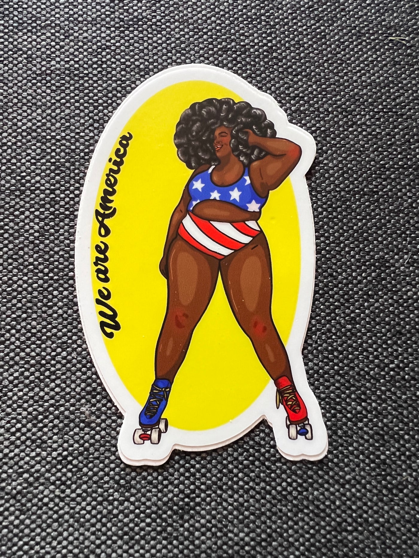 We Are America Roller Skater Sticker