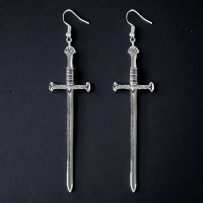 Silver plated Sword Earrings