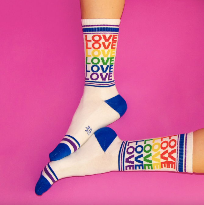 LOVE - RAINBOW gym socks