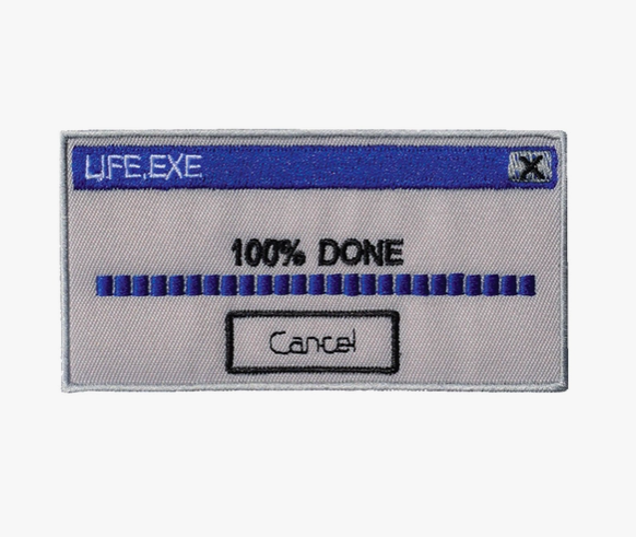 100% Done with Life Embroidered Patch