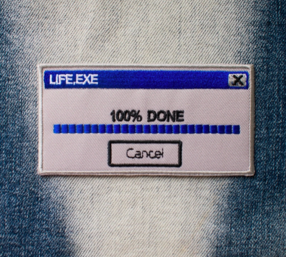 100% Done with Life Embroidered Patch