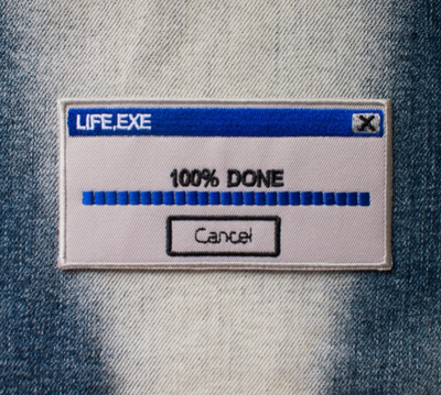 100% Done with Life Embroidered Patch