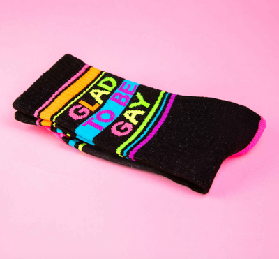 GLAD TO BE GAY Gym Crew Socks