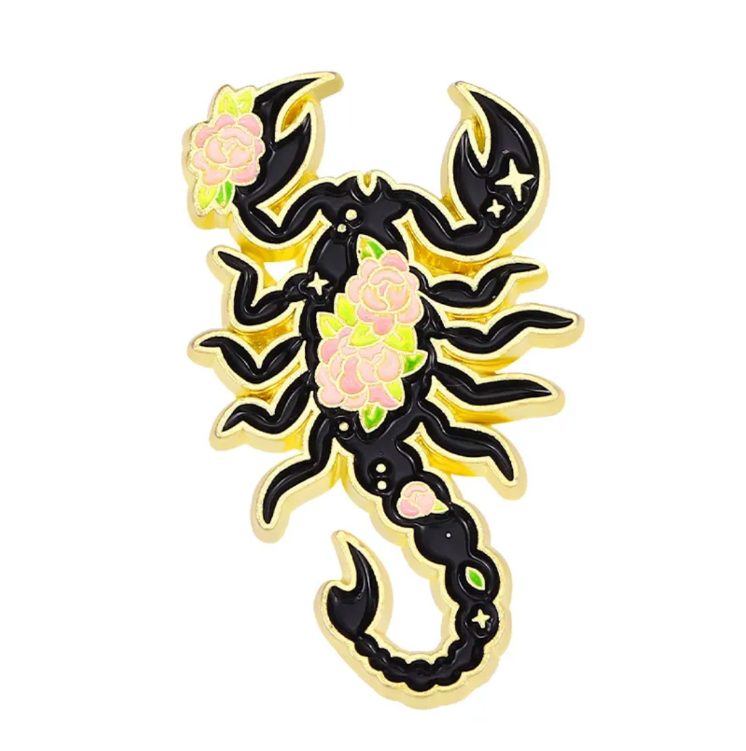 Flower Scorpion Enamel Pin