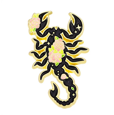 Flower Scorpion Enamel Pin