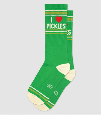 I Love Pickles Gym Crew Socks
