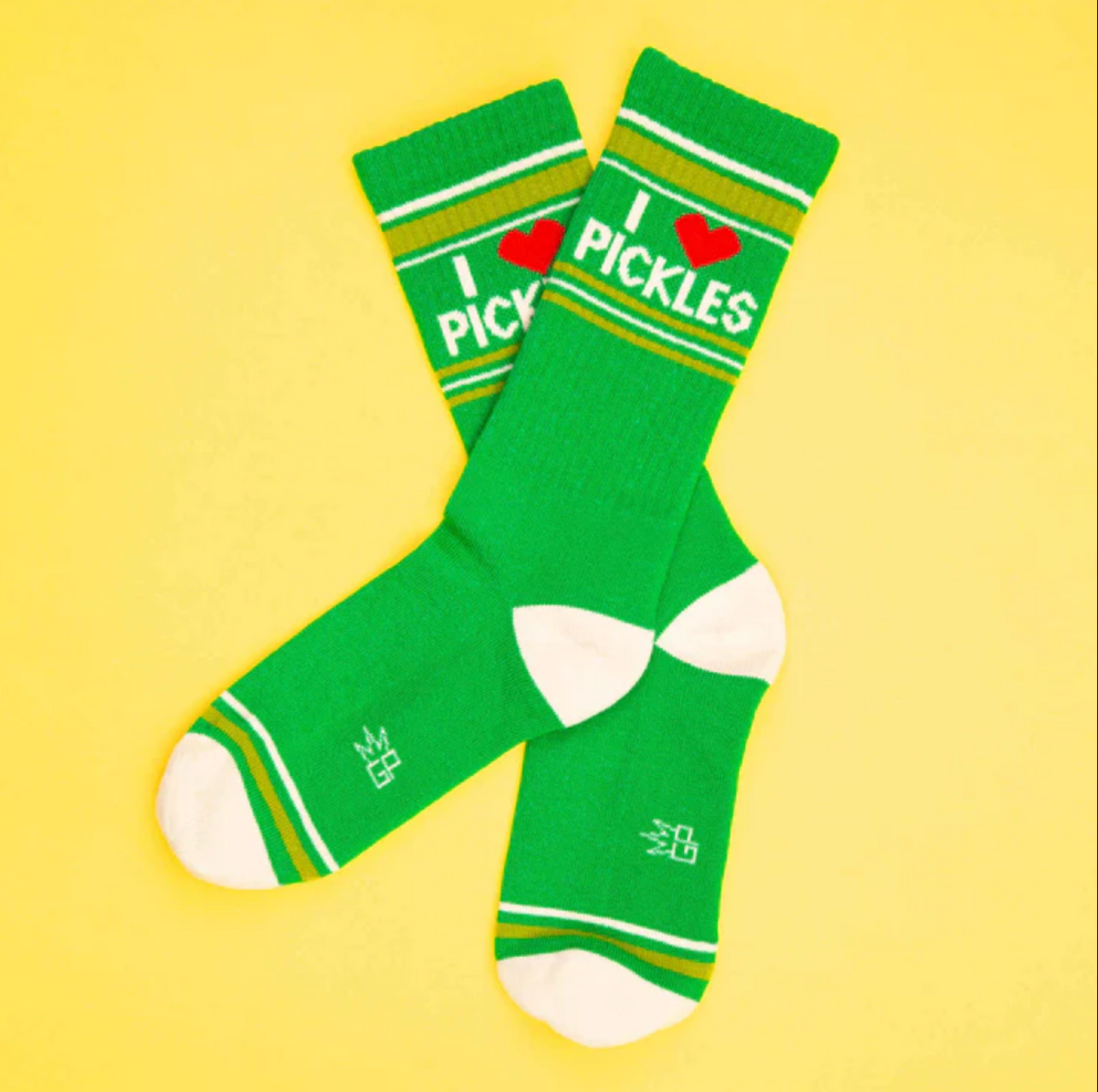 I Love Pickles Gym Crew Socks