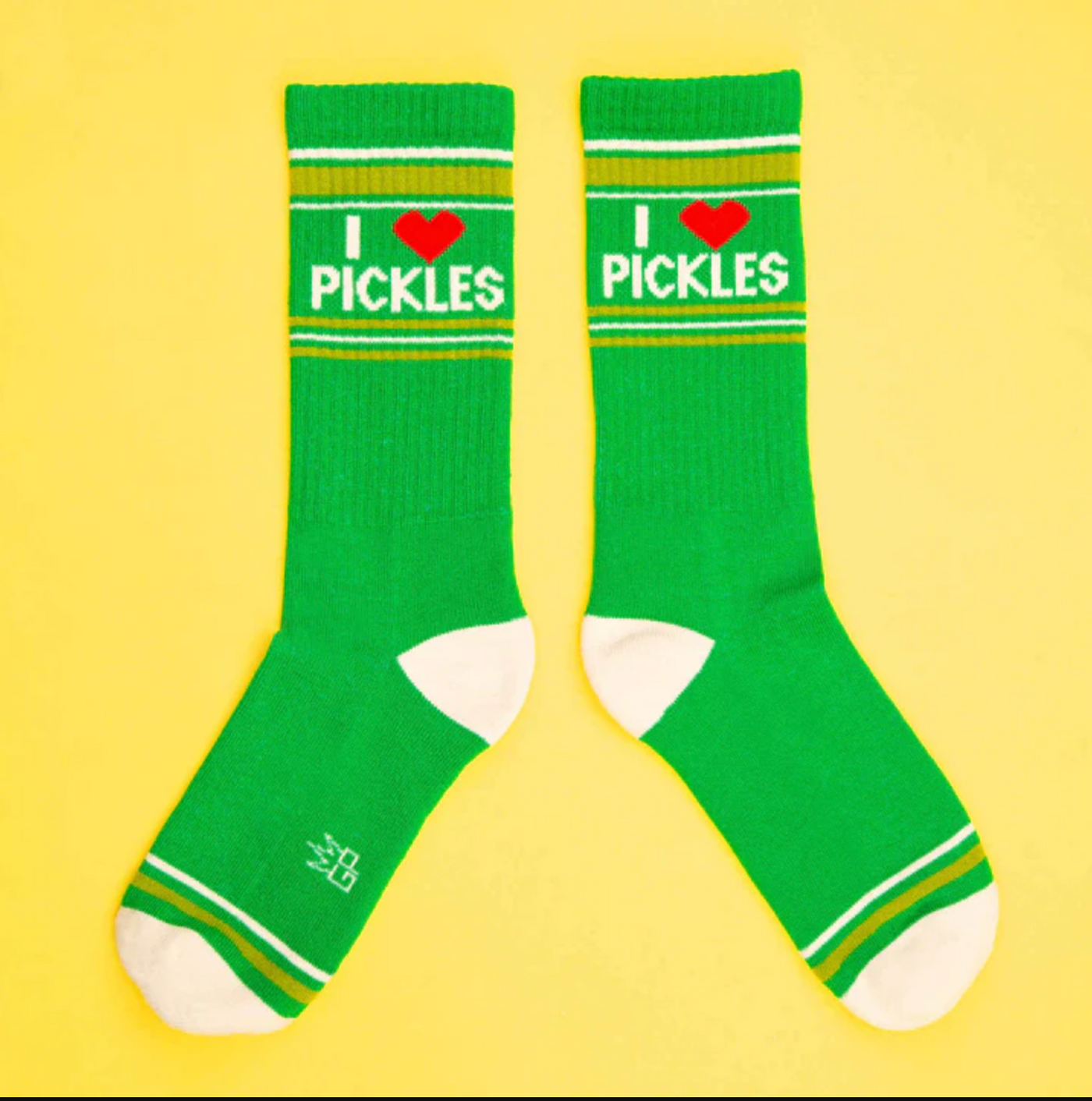 I Love Pickles Gym Crew Socks