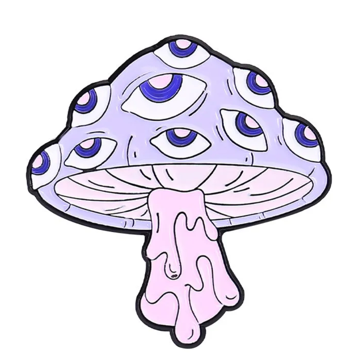 Eye Love Mushrooms Pastel Goth Enamel Pin